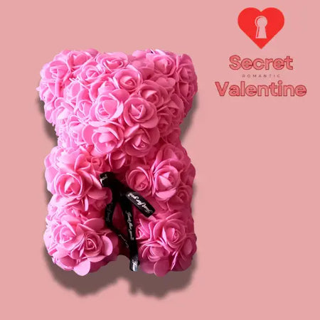 Ours en Roses Éternelles - Couleur Rose, Cadeau Romantique Idéal Secret Valentine
